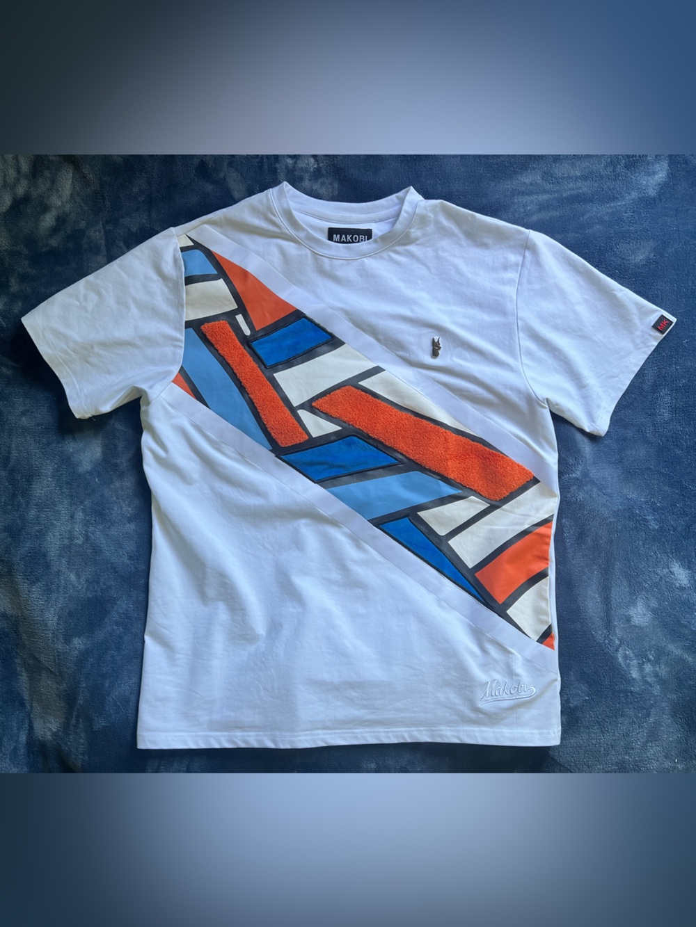 M367 Makobi Block Tee - White